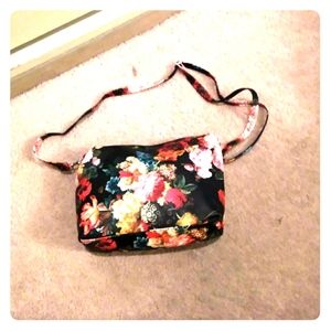 BN vegan leather floral print crossbody bag